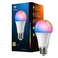 thumbnail image 1 of Bombillas LED inteligentes con WiFi y control por voz, cambio de color, luz cálida de 2700 K a 6500 K, regulables, E27, 9 W, 100-130 V, 1 of 14