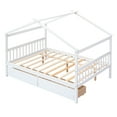 thumbnail image 6 of Bellemave Wood Full Size House Shaped Canopy Bed for Teens, Montessori House Bed with Storage Drawers (White), 6 of 9