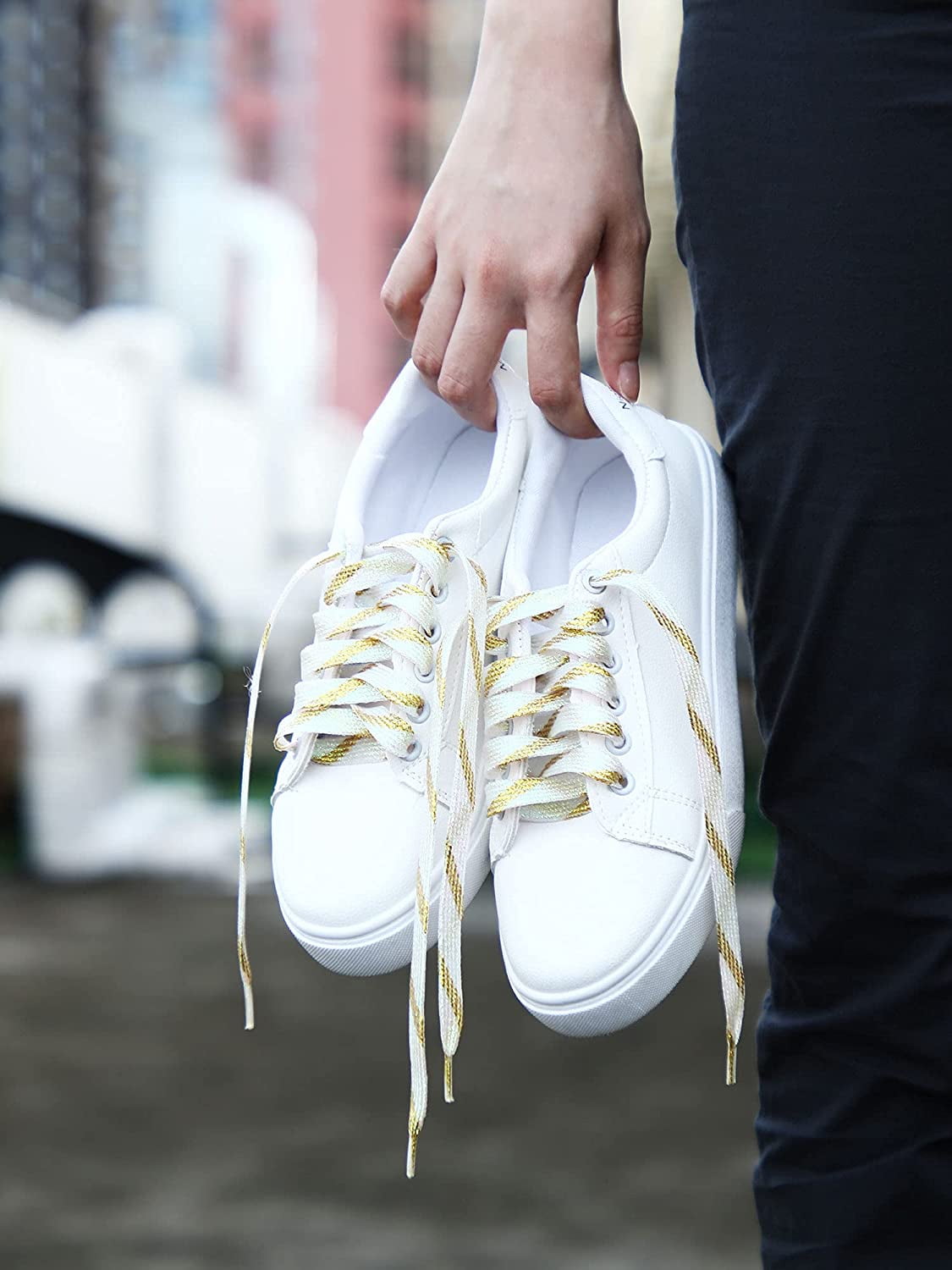 120cm Durable Shiny Shoelaces Glitter Flat Sparkly Colors Shimmering Shoes Laces 