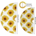thumbnail image 3 of FMSHPON Sunflower Pattern Xmas Christmas Tree Skirt Stand Mat for Holiday Party Decoration Indoor Outdoor 48 inches, 3 of 6