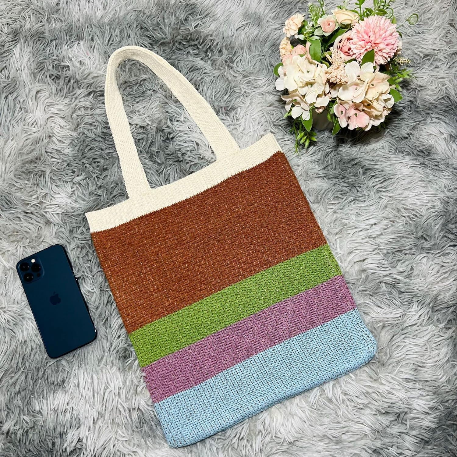 Kukuzhu Crochet Tote Bag Aesthetic Tote Bag Aesthetic Y2k Tote Bag Aesthetic Y2k Cute Tote Bags Aesthetic