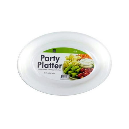 

Kole Imports HI002-32 White Plastic Party Platter - Pack of 32