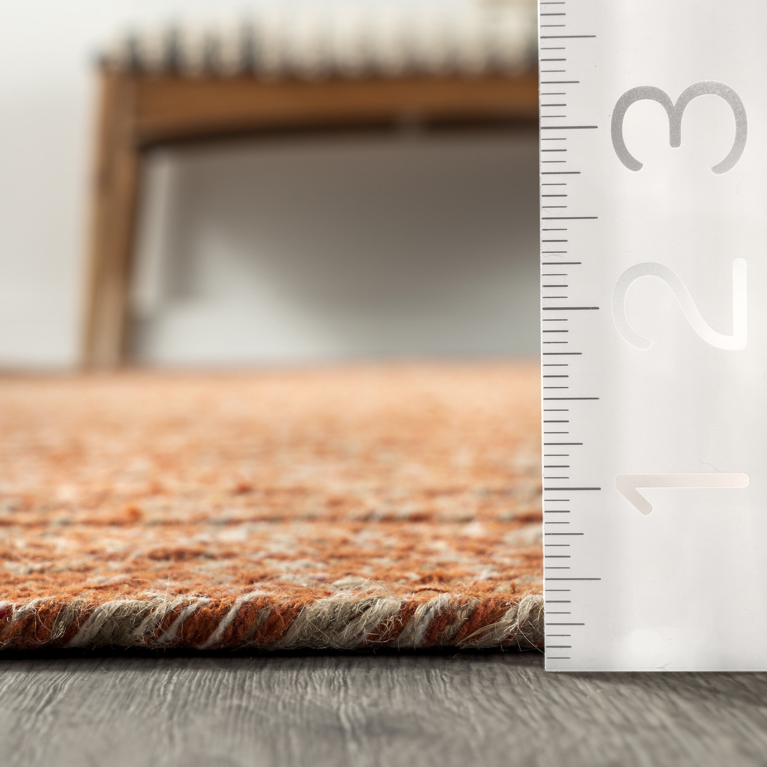 nuLOOM Elvira Casual  Braided Cotton Area Rug, 8' x 10', Orange