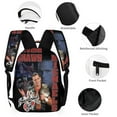 thumbnail image 3 of 3-PieceW-W-E Shawn Michaels Large Capacity Anime Backpack with Lunch Bag & Pen Case | Casual Schoolbag for Travel, Outdoor, Fashion Daypack, 3 of 8