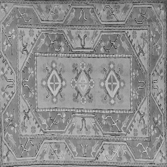 Ahgly Company Indoor Square Oriental Gray Traditional Area Rugs, 8' Square