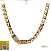 10K Gold Ijaz Solid Chino Chain With Greek Tribal ID Lock