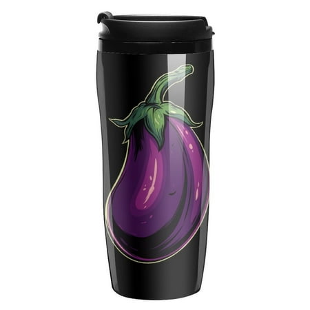 

Purple Eggplant Vegetable Travel Coffee Tumbler Reusable Cup for Coffee or Tea Portable Cup Holder Friendly for Hot or Cold Drinks 350ml