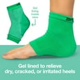 thumbnail image 6 of ZenToes Moisturizing Heel Socks 2 Pairs Gel Lined Toeless Spa Socks to Heal and Treat Dry, Cracked Heels While You Sleep (Cotton, Green), 6 of 9