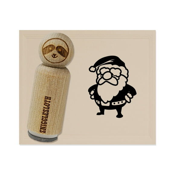 Cute Chibi Santa Claus Christmas Rubber Stamp for Scrapbooking Crafting Stamping - Mini 1/2 Inch