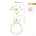 thumbnail image 5 of ANGARA Trillium Freshwater Cultured Pearl Solitaire Ring in 14K Yellow Gold for Women | June Birthstone, Birthday, Anniversary, Jewelry Gift for Women | Pearl Ring, 5 of 9