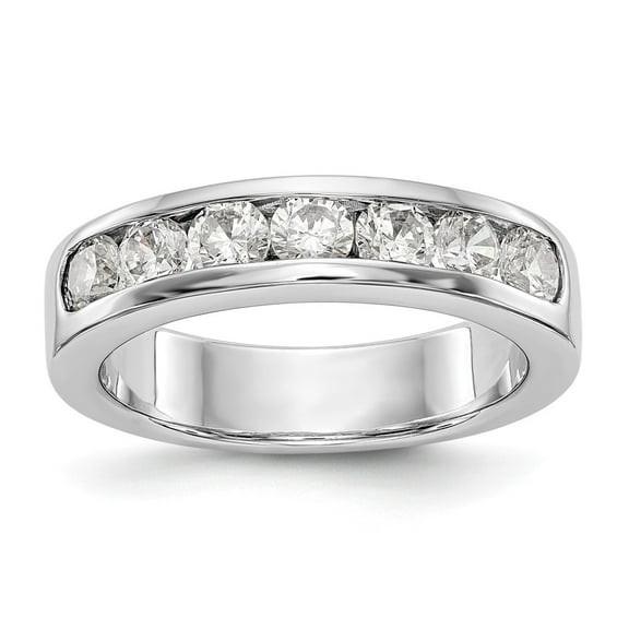 950 White Platinum Wedding Diamond Round Ring Band