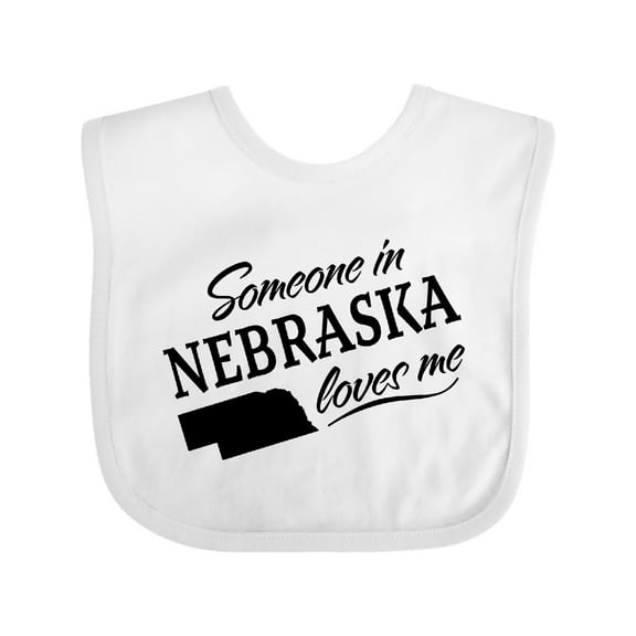 Inktastic Someone in Nebraska Loves Me Boys or Girls Baby Bib