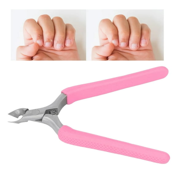 Cuticle Trimmer, Cuticle Nippers, Stainless Steel Cuticle Trimmer Dead Skin Remover Effortless Cutting Slip Resistant Handle Ergonomic Design Cuticle Care Tool, Pink