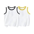 thumbnail image 7 of qucoqpe Boys and Girls Youth 2-Piece Blank Basketball Jersey Mesh Athletic Running Biker Fitness Casual Sleeveless Tank Thin Lightweight Sports Shirts 2PC for Kids, 7 of 7