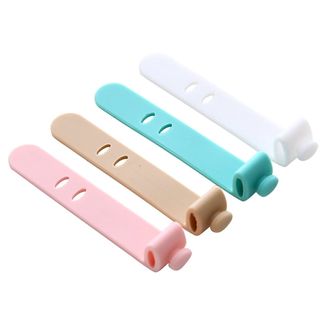 Organizador de cable, Soporte de cable de color aleatorio de 2.3 x0.4in de silicona portátil para cable de audio parauriculares