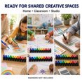 thumbnail image 3 of Marker Holders (5 Pack) Silicone Organizers for Broad Tip Markers, Prevent Lost Lids, Portable, Value Family Size, Silicone Marker Cap Holder,Black, 3 of 7