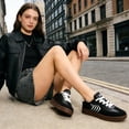 thumbnail image 2 of Ecetana Womens Walking Shoes PU Leather Low Top Tennis Shoes Non-Slip Casual Sneakers for Women, 2 of 7