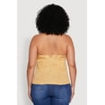thumbnail image 5 of Womens Plus Size Ribbed Knit Acid Wash Halter Top, 5 of 5