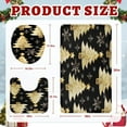 thumbnail image 2 of Merry Christmas Bathroom Rug Set of 3, Gold Tree Snowflake Black 3 Pieces Bath Mats Set, No Silp Washable Cover Floor Rug Decorations for Kitchen Bathroom Bedroom, 2 of 7