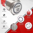 thumbnail image 3 of Push Start Ignition Switch, Off-(ON) Instant Engine Start Push Button Switch, 12V Waterproof Car Engine Push Button Switch with LED Light for Car(RED, 3 of 4