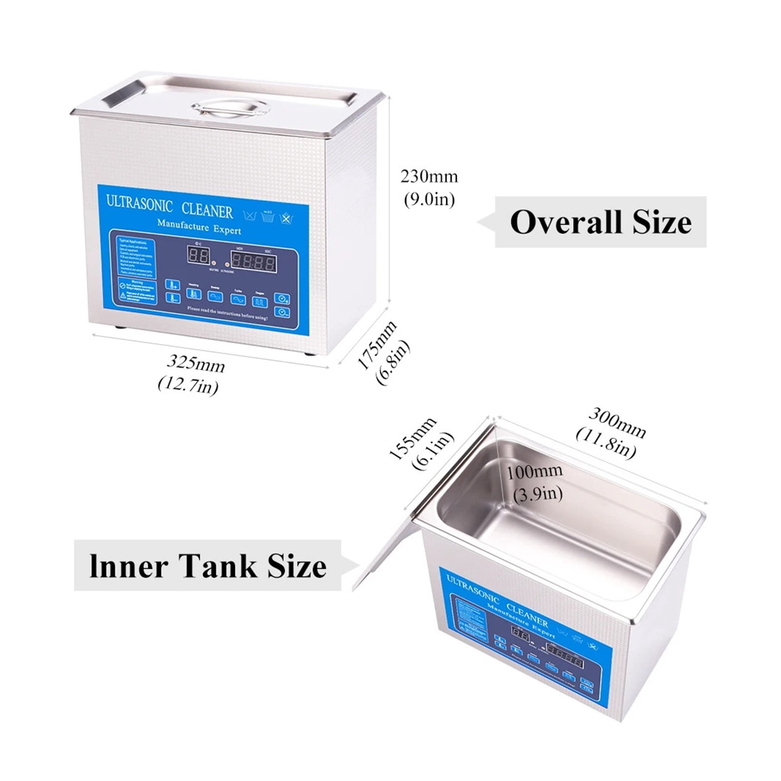 180W Ultrasonic Cleaner Bath 4L Heating Glassware Jewelry Ultrasound Washing Machine Lab Tool PCB Hardware Cutter Cleaning Degas