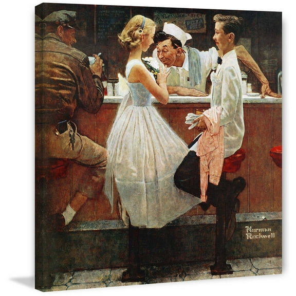 Marmont Hill "After the Prom" by Norman Rockwell Painting Print on Canvas