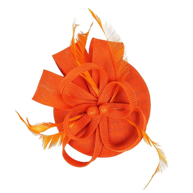 de s nupcial para mujer, sombreros de cóctel, s, diademas, naranja 2 Naranja Yuyangstore Accesorio para el pelo de las mujeres