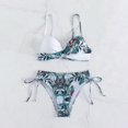 thumbnail image 3 of Gibobby Conjunto de Traje de Baño para Mujer Bikini con estampado de moda para mujer Conjunto de traje de baño de dos piezas con realce sexy(Blanco,CH), 3 of 5
