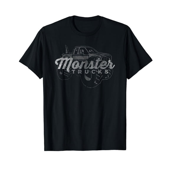 Monster Trucks Vintage Retro Big Truck Lover Men T-Shirt