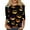 Yellow, variant on WTOBBY Women's Round Neck 3/4 Sleeve Halloween Print Casual T-Shirt Top Loose Fit Blouse for Fall Seasonal Wear and Everyday Fashion Outfits,Black L