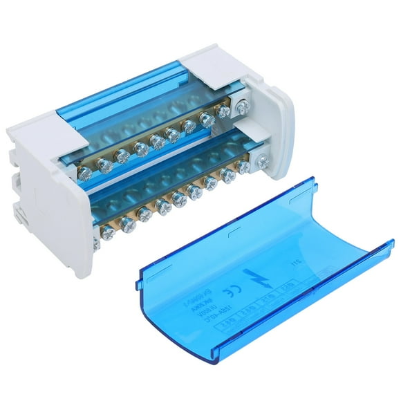 Distribution Box, Isolation Barrier Terminal Block Junction Box With Transparent Dust Cover For Electrical Engineering