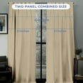 thumbnail image 4 of Kotton Culture Pinch Pleated Drapes for Traverse Rod Room Darkening Thermal Insulated Window Curtains for Sliding, Patio Door, Living Room, Room Divider W(21"+21") L108 (2 Panels Combined, Beige), 4 of 8