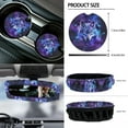 thumbnail image 6 of Xixirimido Wolf Butterfly Galaxy Print Car Front Seat Covers 12Pcs Set with Steering Wheel &Seat Belt Cover Car Trash Can Armrest Cover Air Vent Bag Rear View Mirror Cover Cup Coasters Kychain, 6 of 7
