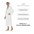 thumbnail image 3 of Men's Terry Cloth Robe by BOCA TERRY, Luxury Bathrobe, Plush White Cotton Spa Robes, 3 of 7