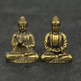 thumbnail image 1 of Estatua de Latón Hecha a Mano de Fengshui Chino, Decoración Del Hogar, 2 Piezas, de Meditación Sentada Sakyamuni Baoblaze Mini estatua de latón Sakyamuni, 1 of 8