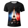 thumbnail image 3 of French Graphic Print Short Sleeve T Shirt Casual Summer Top, 3 of 3
