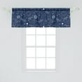 thumbnail image 2 of Ambesonne Cosmic Boho Window Valance with Rod Pocket, Astrology Sun and Moon, 54" x 12", Dark Lavender White, 2 of 2