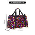 thumbnail image 2 of Defioc Colorful Hearts Print Hand Travel Bag - Foldable Travel Duffel Bags for Men Women -Sport Gym Bag - Overnight Travel Duffel Bag - Adjustable Shoulder Strap, 2 of 6