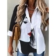 thumbnail image 2 of Nueva camisa de moda para mujer, camisa de manga larga con temperamento para mujer, top holgado informal Tan Jianjun unisex, 2 of 2
