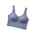 thumbnail image 2 of Lilgiuy Women's sleep Yoga vest sports leisure elastic rimless underwear，Blue， Winter Dresses for 2022, 2 of 2