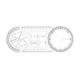 thumbnail image 4 of Regla de dibujo geométrica multifuncional, transportador giratorio, regla de plantilla de dibujo para suministros de oficina, 4 of 9