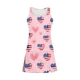 thumbnail image 5 of Miqool Women 4th of July Outfit Three Piece Set Tops with thong pants and skirt American Flag Patriotic Shirt Anniversary USA Shirt, 5 of 5