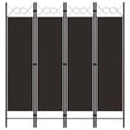 thumbnail image 1 of vidaXL 4-Panel Room Divider Brown 160x180 cm, 1 of 5