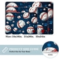 thumbnail image 2 of Baseball Polyester Non-Slip Machine Washable Outdoor Floor Rug Chair Rugs Bath Rugs, 2 of 6