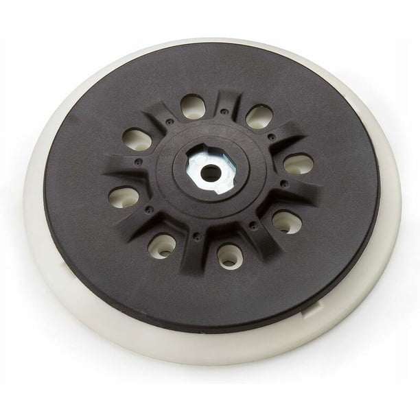 CHAO Plato lijador 150 mm con aspiración de polvo - rosca de conexión M8 - recambio para plato lijador festool, compatible con lijadora excéntrica 150mm bosch makita etc. Borde blanco