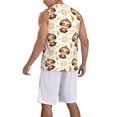 thumbnail image 5 of Rocae Sloth Yoga for Men's Basketball Jersey Lightweight and Breathable Athletic Tank Top,Quick-Drying Sports Jersey 3X-Large, 5 of 9