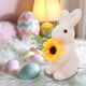thumbnail image 4 of Adorno de conejo de Pascua, escultura de conejo artificial de pie con musgo verde, decoración de jardín, regalos de fiesta, decoración de mesa y hogar, adornos de conejo de PVC., 4 of 9