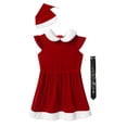 thumbnail image 3 of inhzoy Kids Girls Christmas A-line Dress Sleeveless Tutu Leotard Dress Hat Set, 3 of 7