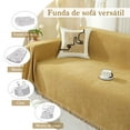 thumbnail image 5 of Eurhowing Chenille Sofa Cover, Pet & Kid Friendly Couch Slipcover, Ultra Soft Throws Furniture Protector for 3 Cushion Sofa, 71"x 134", Yellow, 5 of 10
