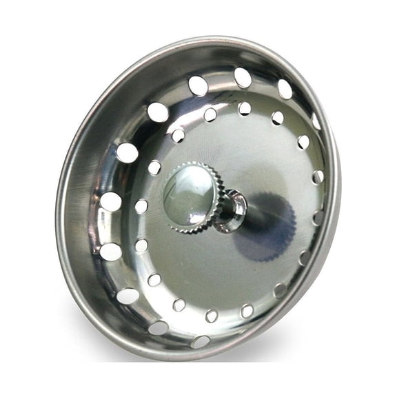 Stainless Steel Kitchen Sink Basket Strainer Replacement for Standard Drains 3-1/2 inch with Stopper
